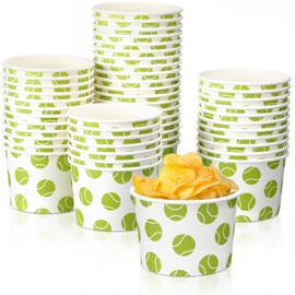 50 Pcs Tennis Party Decoration 9 oz Tennis Paper Cups Bulk