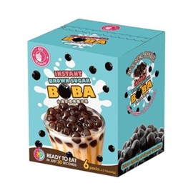 Orbitel O's Instant Brown Sugar Boba/Tapioca Pearls, Ready in 30 Seconds, 2.12 Oz, Pack of 6