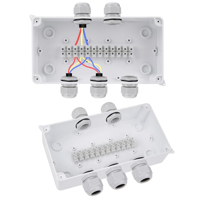 DAMORON Junction Box IP65 Waterproof, Surface-Mounted Distribution Box, Diameter 12-15