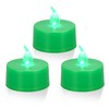 KOABY 24 Pack Green Light Non-Flickering Flameless Tea Lights, Green