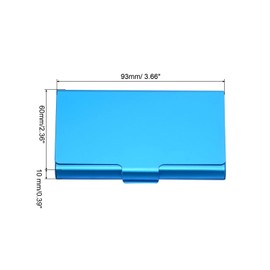 PATIKIL Business Card Holder, Aluminium Metal Card Holder, Professional Pocket Card Holder for Business Card, Credit Card, Blue, Blue, Business Cards