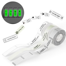 NIIMBOT 3 Roll Pack 12 x 40mm - Pack of 155 White 12 x 22mm - Pack of 90 - 12 x 22mm - Pack of 260 Clear Switches - Compatible with D110 D11 D101 H1S