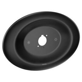 Moen Matte Black Remodeling Cover Plate Fits All One-Handle Tub Showers with 7-inch Escutcheon, 178755BL