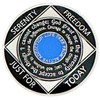 (Years 1-55) NA 1 Year Medallion, Silver, Blue Color Plated,