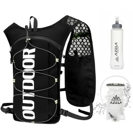 Running Vest for Men and Women, Running Vest with Hydration Bladder 1.5 L and Water Bottle 500 ml, Adjustable Running Vest Hydration Backpack, Ultra Lightweight Running Backpack for Marathons, Running