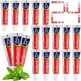 Dimsile 24 Pcs 0.85oz Mini Toothpaste Bulk Regular Toothpaste Clean Mint Toothpaste, Helps Freshens Breath, Travel Size Toothpaste Small Toothpaste for Home Hotel Office School Travel