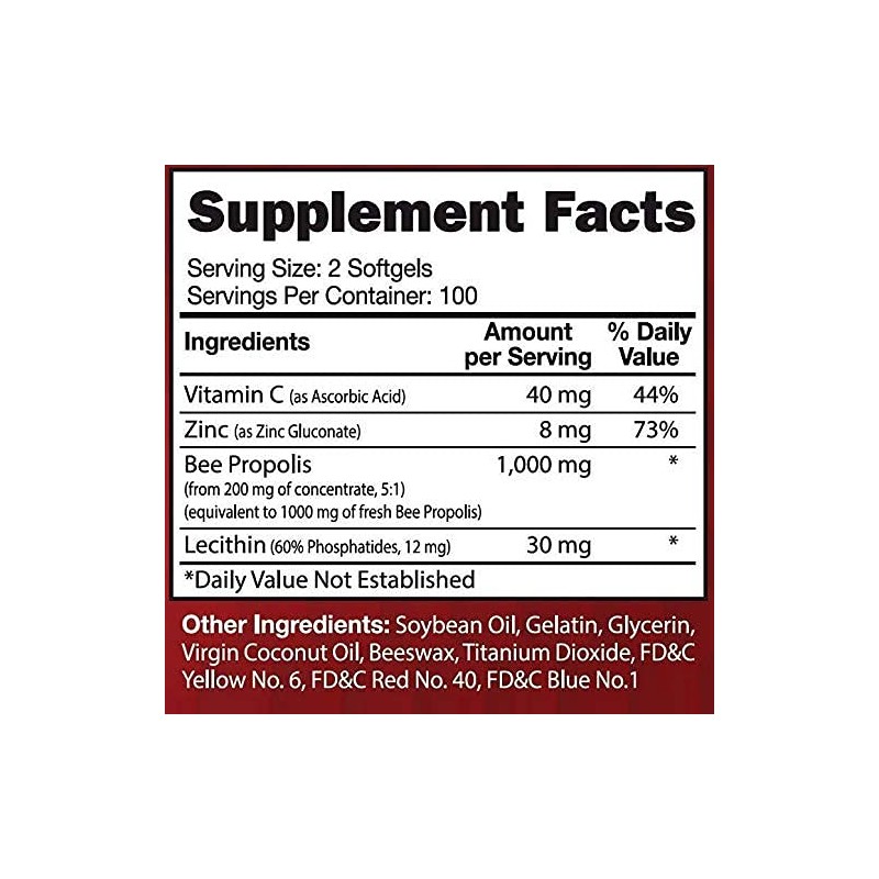 YongWell Super Bee Propolis Complex High Concentrate Propolis (200 Capsules)