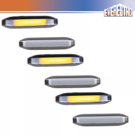 EVERESTHD 6X Fit For Volvo VNL 2018-up Truck Side Lamp Fairing Side Marker Amber LED 12V