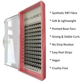 Russian Premade Lashes 14D C Curl 8-15 Mix Length Pre Made Lash Fans Volume Lashes Promade Lash Extensions Pre Made Lash Fans Eyelash Tray (14D 0.05 C Curl 8-15 Mix)