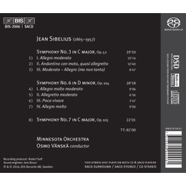 Sibelius: Symphonies 3,6 & 7