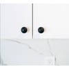 HESTIA HARDWARE 5 Pack Black Cabinet Knobs - 1-1/3 inch