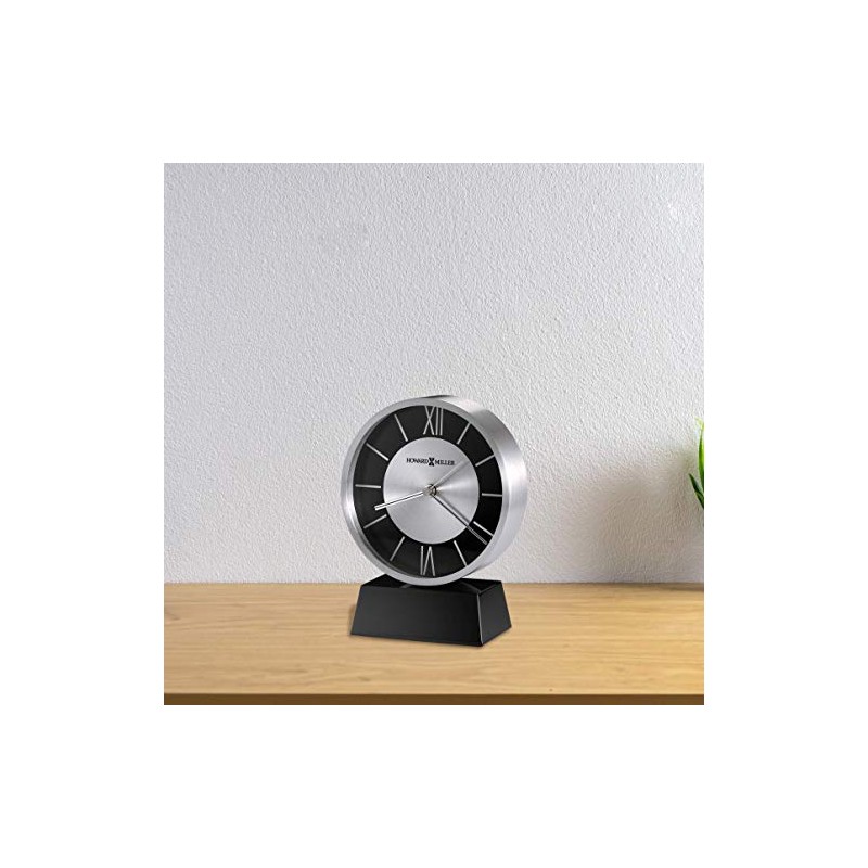 Howard Miller Davis Table Clock 645-787 – Black Aluminum Metal