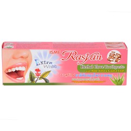 New Extra White Isme Rasyan Herbal Clove Toothpaste with Aloe Vera & Guava Leaf (100 g.)