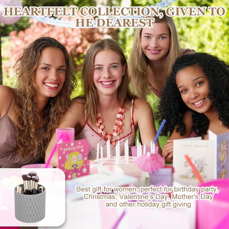 HOTUT 360° Rotating Makeup Organiser Brush Holder,Brush Holder Organizer