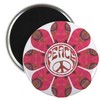 CafePress Peace Flower Affection 2.25 Magnet (10 Pac 2.25" Round