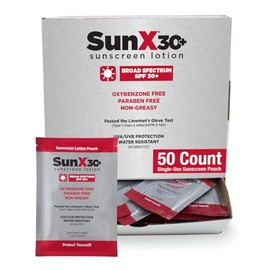CoreTex Sun X 30 Spf Paquetes Individuales De Protector Solar Tamaño De Viaje - Paquete De 50 Paquetes De Protector Solar Spf De Amplio Espectro...   