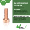 uxcell Hex Socket Bolt Kits (M6), Red Copper Cup-Shaped Head