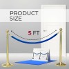 Chambridge 4 PCS Blue Velvet Rope - 5 Ft Crowd
