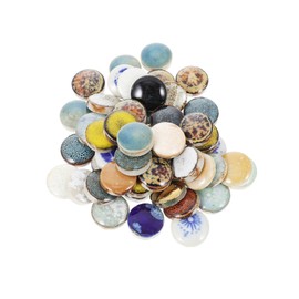 IWOWHERO Ceramic Tiles Stones DIY Craft Tile Material Self-Assemble Home Supplies