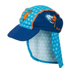 Playshoes Boy's UV Sun Protection Surfing Mouse Swim Cap, Blue (Navy), Small (Manufacturer Size:49cm)