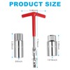 pwkauka 3Pcs Spark Plug Socket Wrench Set T-Handle, Universal 5/8"