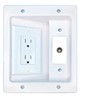 RiteAV BNC Recessed Wall Plate Cable Concealer Management Kit with