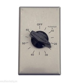 MarkTime 93303 Commercial Grade in-Wall Timer, 60 Minutes, Brushed Aluminum