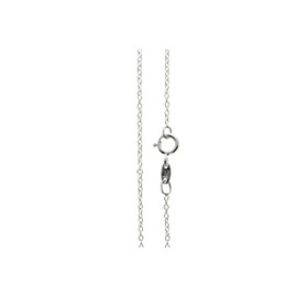 SilverAmber Jewellery UK - 925 Sterling Silver 14" Inch Delicate Italian Cable Trace - 1.15 mm Thin Chain Necklace - GCH00814