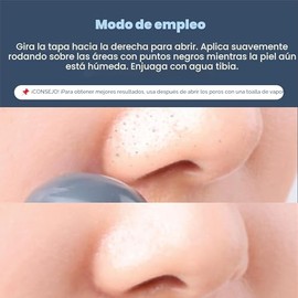 TONYMOLY - Barra exfoliante Tako Pore para remover puntos negros con carbón y sal del Mar Muerto para puntos negros, puntos blancos, limpieza de poros