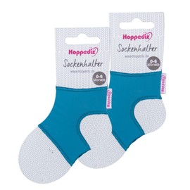Hoppediz Unisex Baby Sock Holder Socks, 0-6 Months (Pack of 2), navy