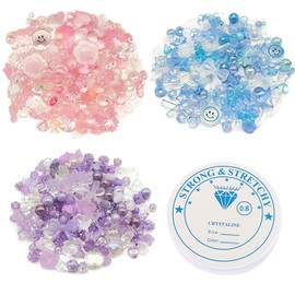 FYHJTRT Beads Charms Pendants, Assorted-Color Acrylic Beads Charms & Pendants Bundle, for Jewellery Making and DIY Crafts