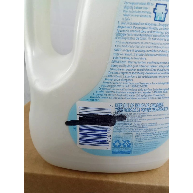 Snuggle Ultra Snuggle Sensitive Liquid Fabric Softener Hypoallergenic 32 fl