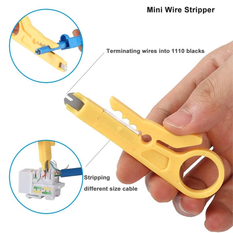 RJ45 Crimping Tool Multifunctional Ethernet Crimper Cutter Stripper for Cat5