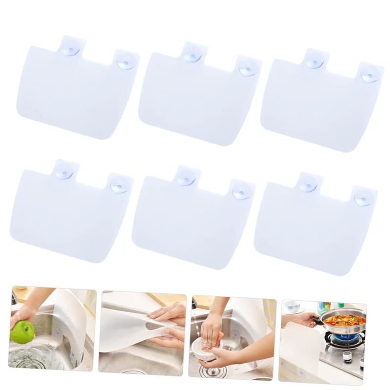 SHOWERORO 6pcs Kitchen Waterproof Baffle Rinse Aid Kitchen Sink Backsplash