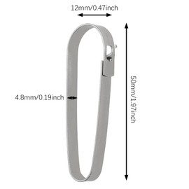 CChiai 12PCS 2x0.5inch Real Estate Sign Clips - Stainless Steel Silver Sign Clip Hangers