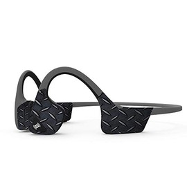 MightySkins Skin Compatible with Aftershokz Trekz Air Wireless - Black Diamond Plate | Protective, Durable, and Unique Vinyl Decal wrap Cover | Easy to Apply, Remove | Made in The USA