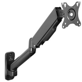 GABOR Levitouch Wall Mount Monitor Arm for 17-32 Inch Display - Adjustable Tilt, Swivel, and Rotation - Heavy Duty Single Mount Holds Up to 19.8lbs, VESA 75x75 & 100x100, Space-Saving Cable Management
