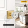 EHOMEWARE Hall/Closet Passage Door Knobs, 2 Pack Brass Crystal Handles,