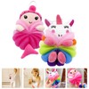 Pretyzoom Piezas Esponjas Baño Infantiles Forma Unicornio Sirena Bolas Exfoliantes