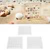 3pcs 36 Grids Acrylic Magnetic Shell Display Case Decorative Shell