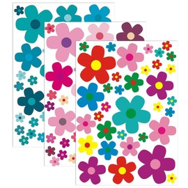 Flower Sticker Set, Flower Car Sticker, Nature Theme Plant Sticker, Waterproof Sticker for Bike, Car, Laptop, Cellphone, Photo Album, Scrapbook