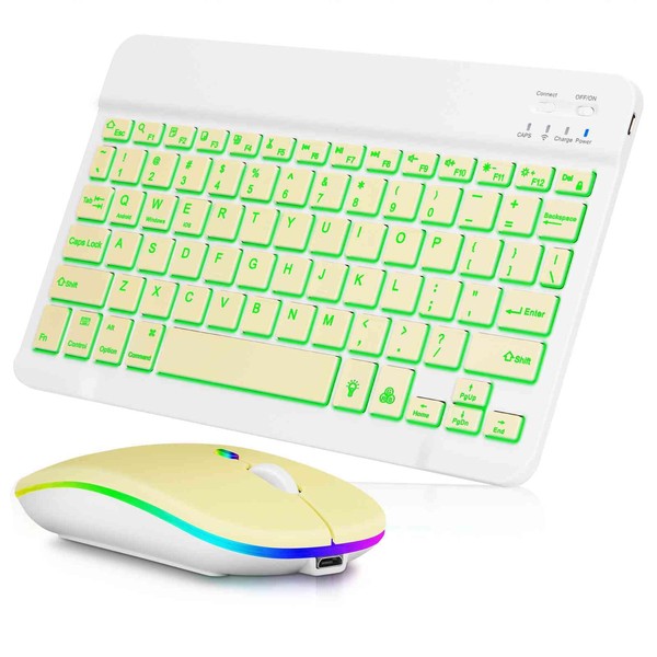 UX030 Lightweight Keyboard and Mouse with Background RGB Light, Multi