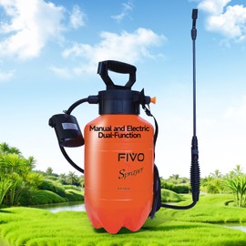 FIVO Battery Powered Sprayer for Yard and Garden (1.35 Gallon)