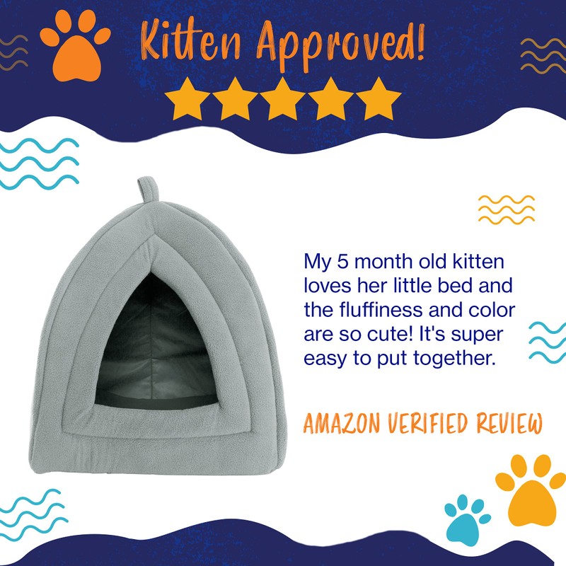 Pyramid Cat Bed - Cat Houses for Indoor Cats with