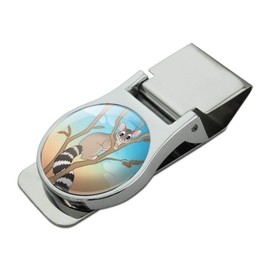 Ring-tailed Cat Satin Chrome Plated Metal Money Clip