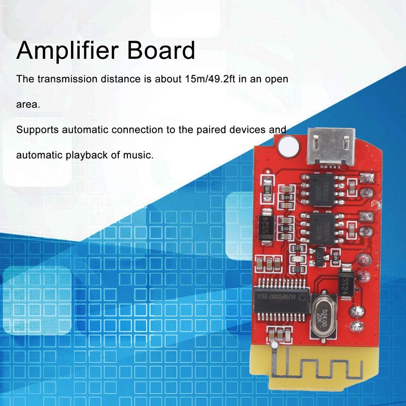 Bluetooth 4.2 Audio Amplifier Board, 5W + 5W DIY Digital