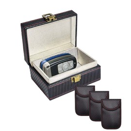 Faraday Box, Keyless Car Key Signal Blocker, Secure Anti-Theft Key Box and Bag, RFID Blocking Cage for Keyless Entry Car, Signal Blocker
