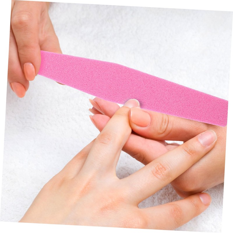 Healeved 10pcs Dual-sided Sponge Nail Files for Manicure Nail Polishing