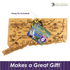 Totally Bamboo Connecticut State Destination Bamboo Serving and Cutting Board