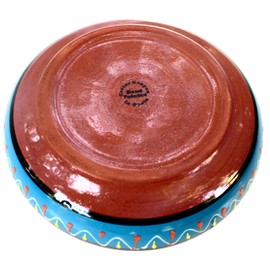 Cactus Canyon Ceramics Spanish Terracotta Small Serving Dish, Blue
